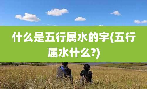 什么是五行属水的字(五行属水什么?)