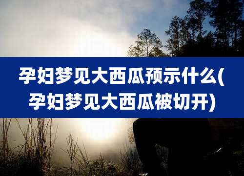 孕妇梦见大西瓜预示什么(孕妇梦见大西瓜被切开)