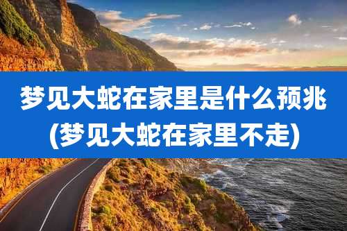 梦见大蛇在家里是什么预兆(梦见大蛇在家里不走)