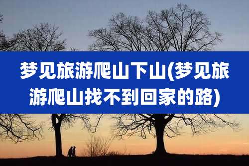 梦见旅游爬山下山(梦见旅游爬山找不到回家的路)