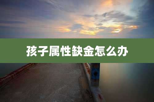 孩子属性缺金怎么办