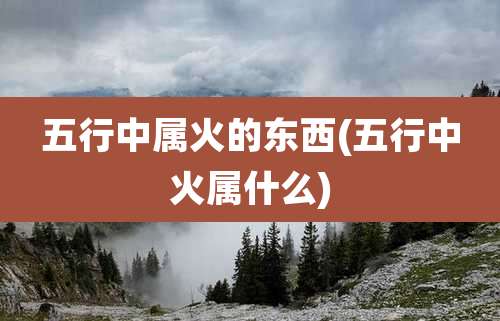 五行中属火的东西(五行中火属什么)