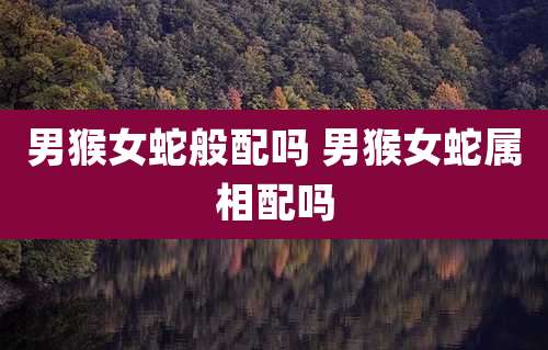 男猴女蛇般配吗 男猴女蛇属相配吗