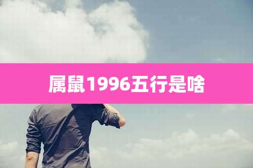属鼠1996五行是啥
