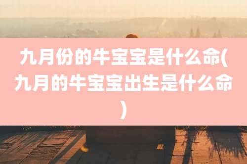 九月份的牛宝宝是什么命(九月的牛宝宝出生是什么命)