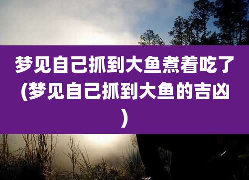 梦见自己抓到大鱼煮着吃了(梦见自己抓到大鱼的吉凶)