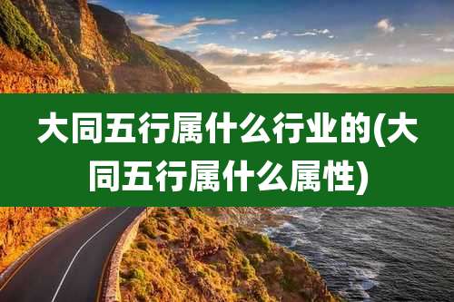 大同五行属什么行业的(大同五行属什么属性)