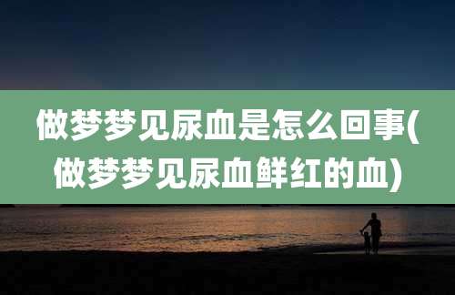 做梦梦见尿血是怎么回事(做梦梦见尿血鲜红的血)