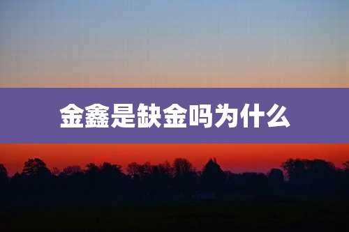 金鑫是缺金吗为什么