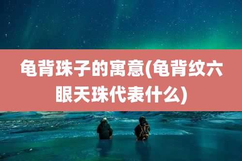 龟背珠子的寓意(龟背纹六眼天珠代表什么)