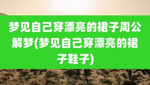 梦见自己穿漂亮的裙子周公解梦(梦见自己穿漂亮的裙子鞋子)