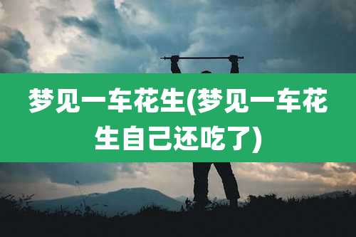 梦见一车花生(梦见一车花生自己还吃了)