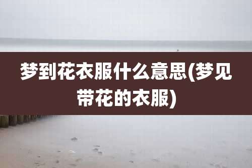 梦到花衣服什么意思(梦见带花的衣服)