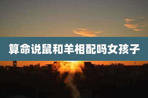 算命说鼠和羊相配吗女孩子