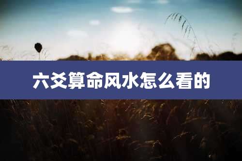 六爻算命风水怎么看的