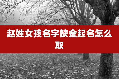 赵姓女孩名字缺金起名怎么取