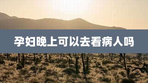 孕妇晚上可以去看病人吗