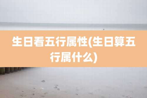 生日看五行属性(生日算五行属什么)