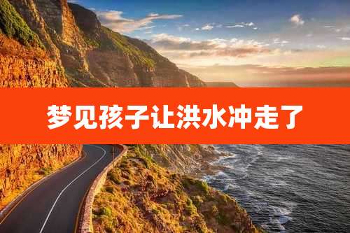 梦见孩子让洪水冲走了