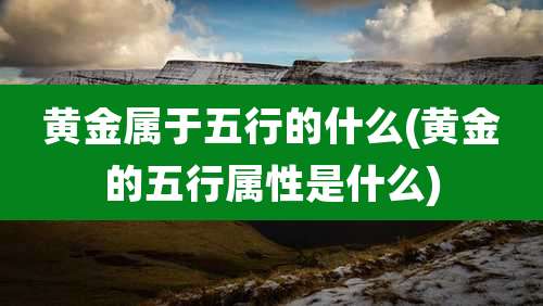 黄金属于五行的什么(黄金的五行属性是什么)