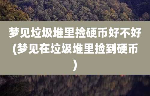 梦见垃圾堆里捡硬币好不好(梦见在垃圾堆里捡到硬币)