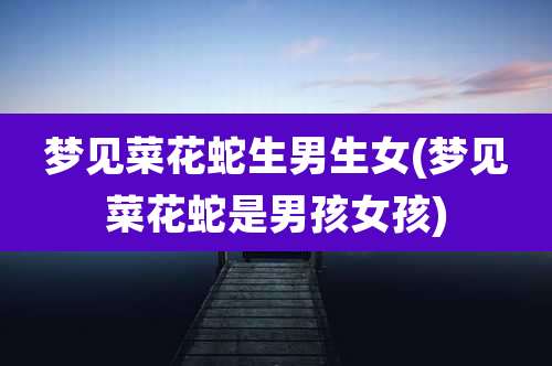 梦见菜花蛇生男生女(梦见菜花蛇是男孩女孩)