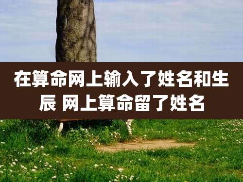 在算命网上输入了姓名和生辰 网上算命留了姓名