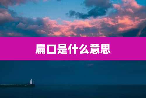 扁口是什么意思