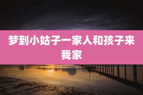 梦到小姑子一家人和孩子来我家