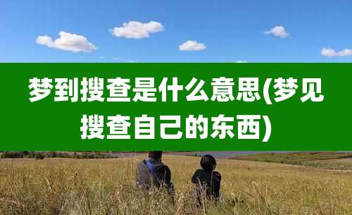 梦到搜查是什么意思(梦见搜查自己的东西)