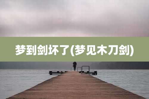梦到剑坏了(梦见木刀剑)