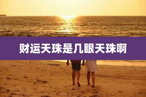 财运天珠是几眼天珠啊