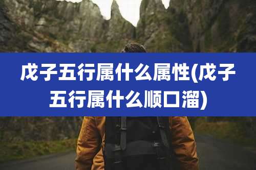 戊子五行属什么属性(戊子五行属什么顺口溜)