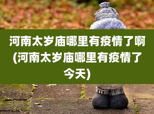 河南太岁庙哪里有疫情了啊(河南太岁庙哪里有疫情了今天)