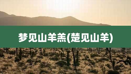 梦见山羊羔(楚见山羊)