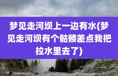 梦见走河坝上一边有水(梦见走河坝有个骷髅差点我把拉水里去了)