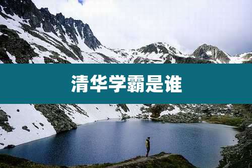 清华学霸是谁