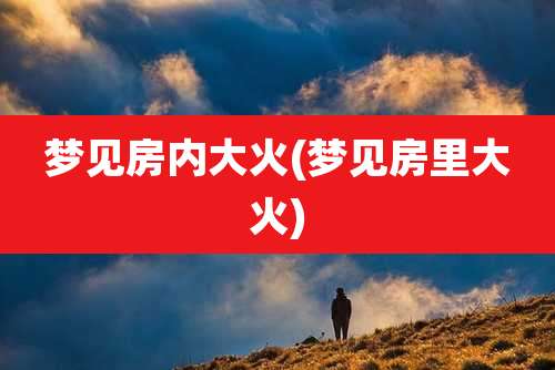 梦见房内大火(梦见房里大火)