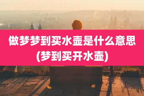 做梦梦到买水壶是什么意思(梦到买开水壶)