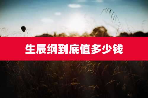 生辰纲到底值多少钱