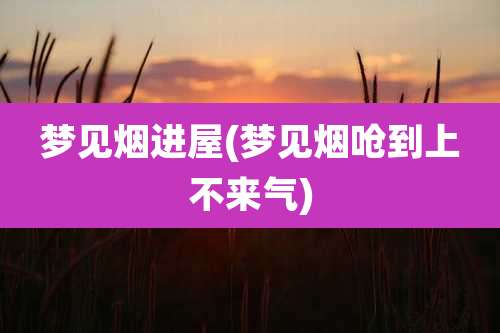 梦见烟进屋(梦见烟呛到上不来气)