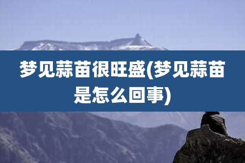 梦见蒜苗很旺盛(梦见蒜苗是怎么回事)