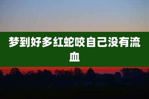 梦到好多红蛇咬自己没有流血