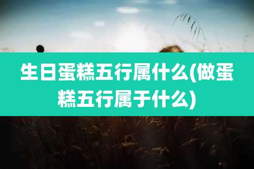 生日蛋糕五行属什么(做蛋糕五行属于什么)