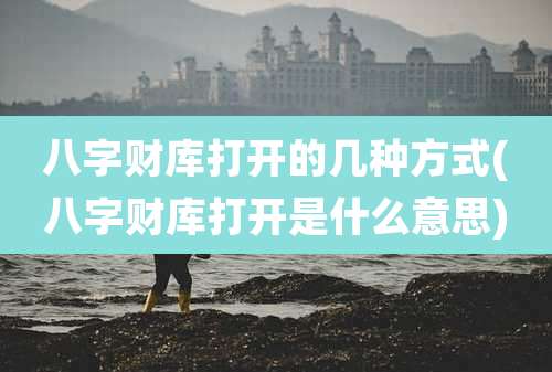 八字财库打开的几种方式(八字财库打开是什么意思)