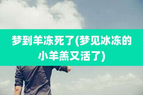 梦到羊冻死了(梦见冰冻的小羊羔又活了)