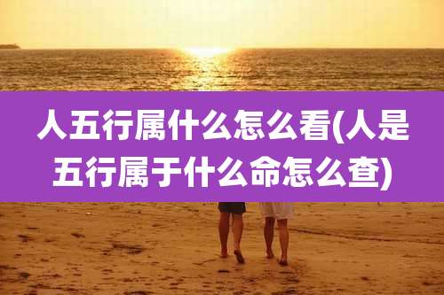 人五行属什么怎么看(人是五行属于什么命怎么查)