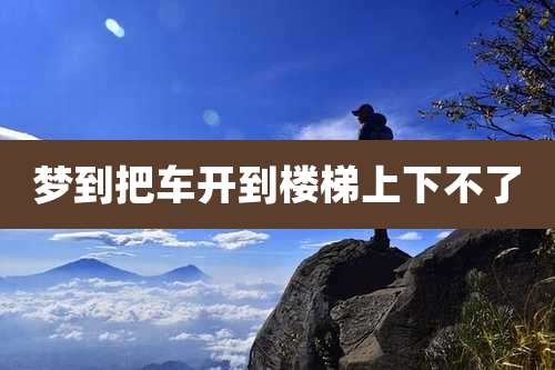 梦到把车开到楼梯上下不了