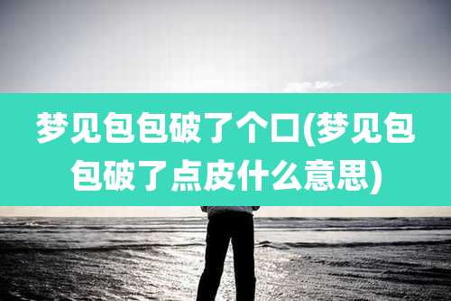 梦见包包破了个口(梦见包包破了点皮什么意思)