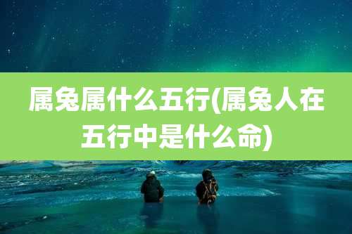 属兔属什么五行(属兔人在五行中是什么命)